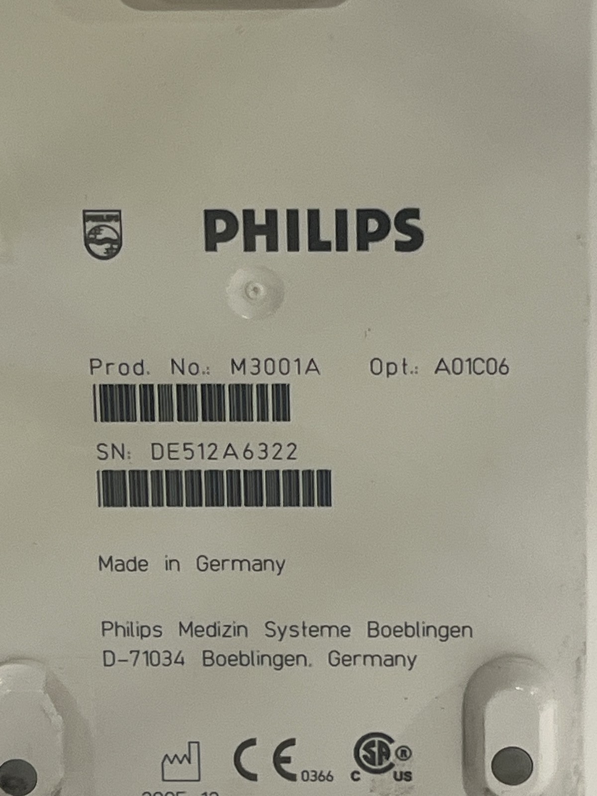 Philips M3001A-A01C06 Fast SpO2, NIBP, ECG, Temp, IBP MMS Module