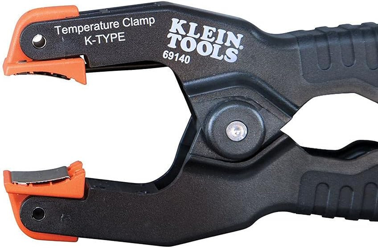 Klein Tools 69140 K-Type Thermometer, Pipe Temperature Clamp for HVAC, Measures