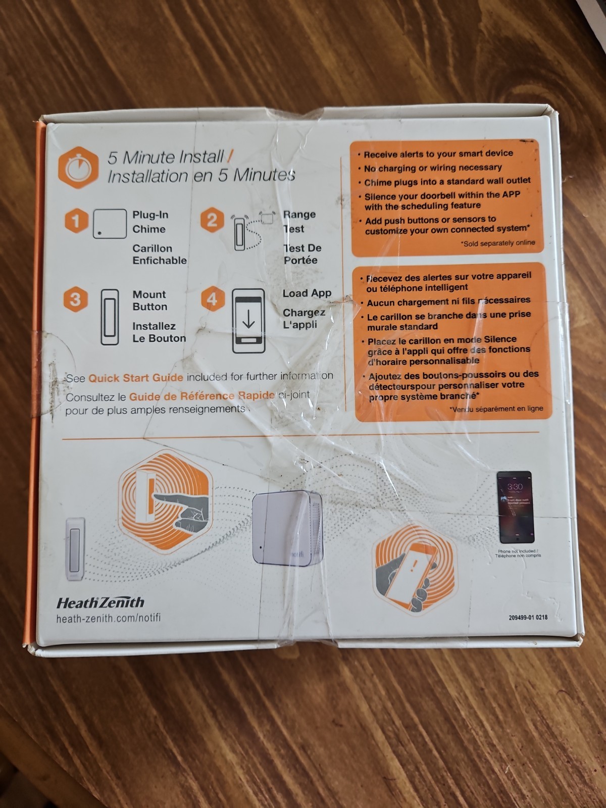 Notifi Alert Wireless Plug-In Doorbell Kit w/ Smartphone Texts