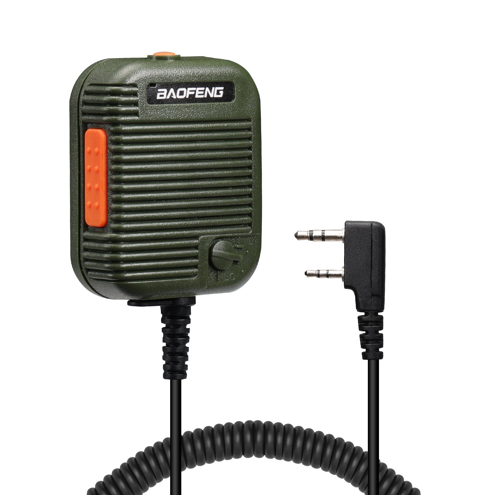 Baofeng BS-UV25 Speaker Mic: Adj. Volume, Dual PTT, K-Plug