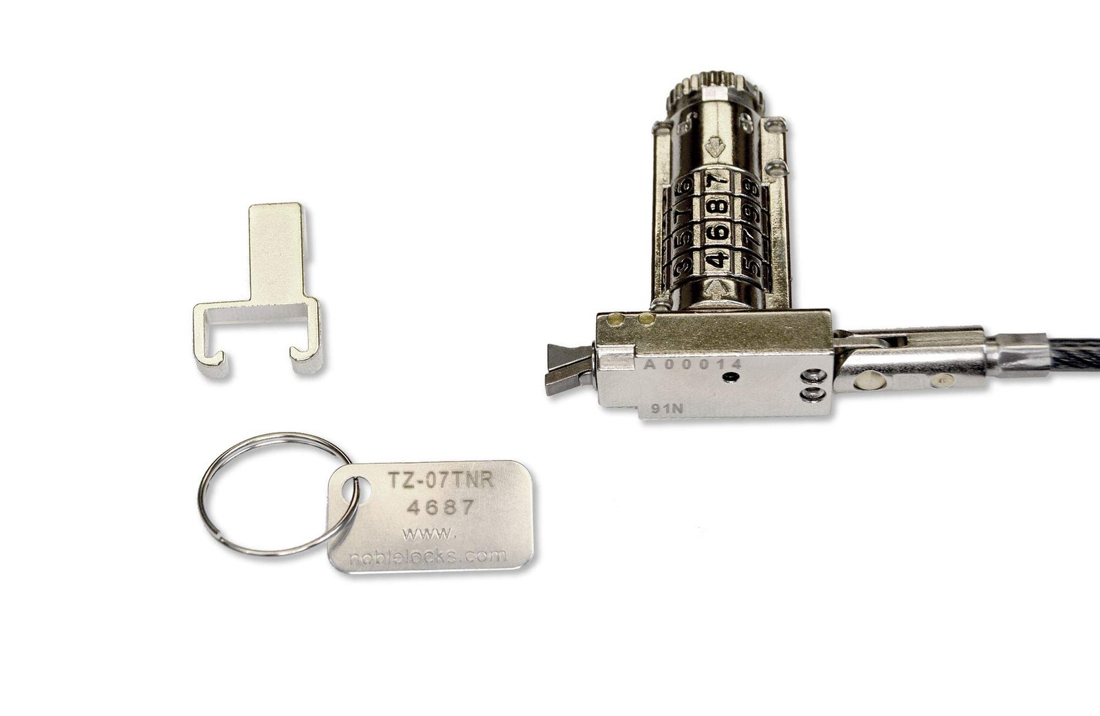 Tz07Tnr Compact Non Resettable Combination Wedge Lock By Noble Locks