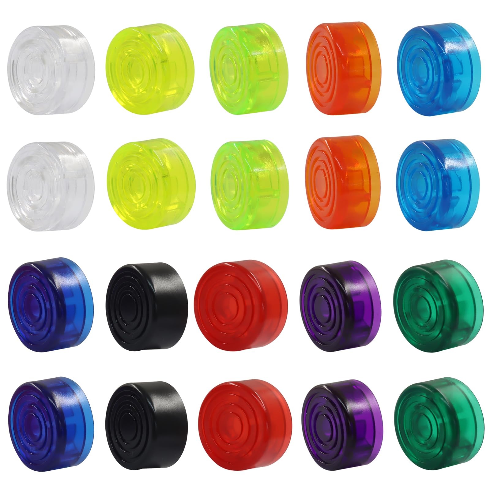 20 Pcs Guitar Effect Pedal Button Footswitch Topper Colorful Protection Cap
