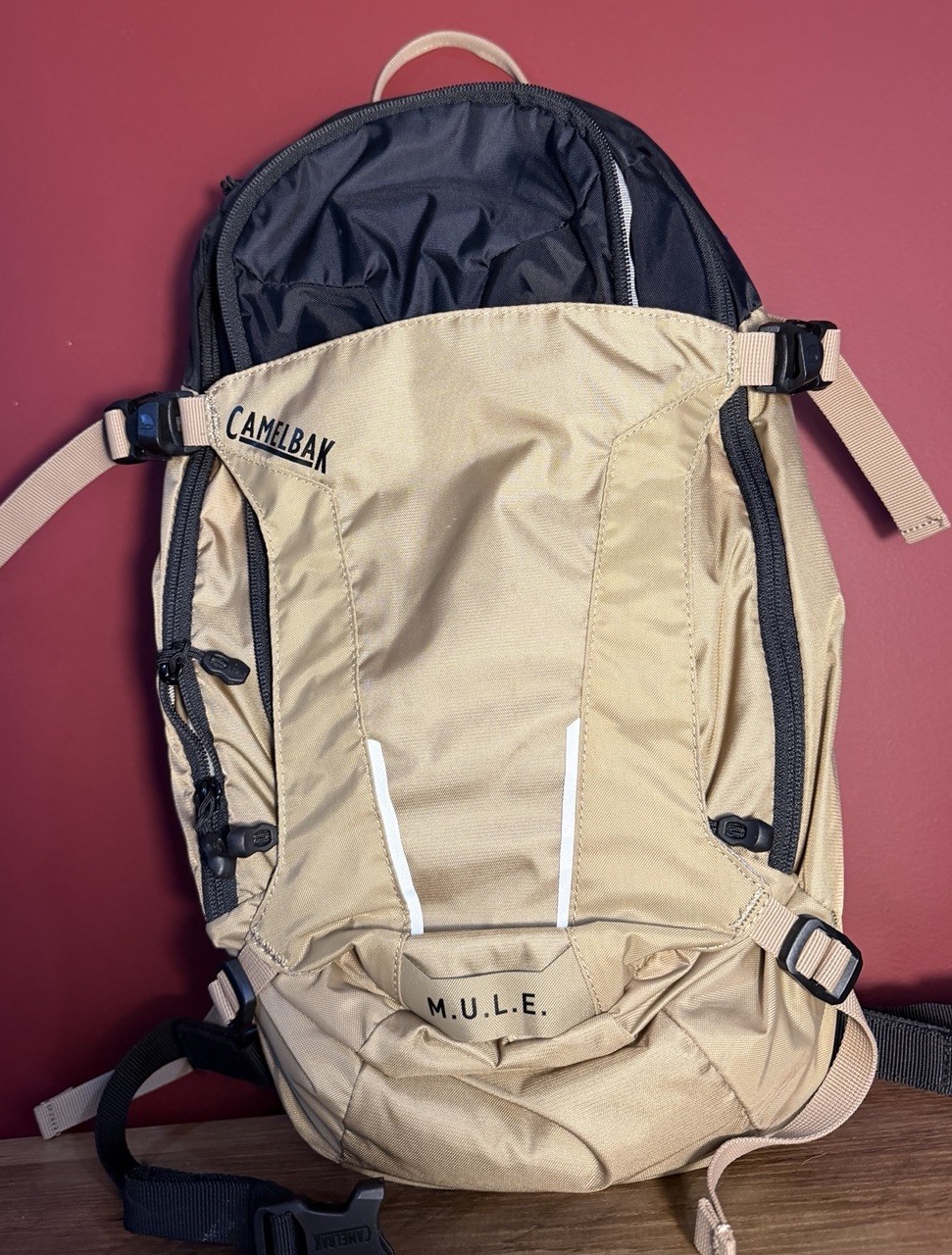 CamelBak M.U.L.E. 12L Hydration Backpack Tan/Black, No Bladder