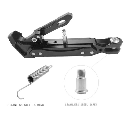 Universal Motorcycle Kickstand Adjustable Foot Side Support Parking Black-1