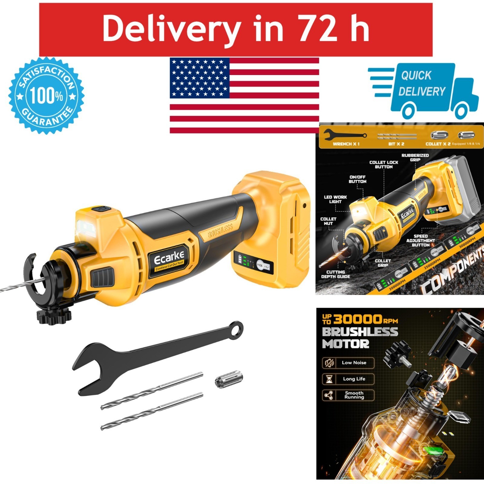 Ecarke Cordless Drywall Cutting Tool Compatible with DeWALT Battery
