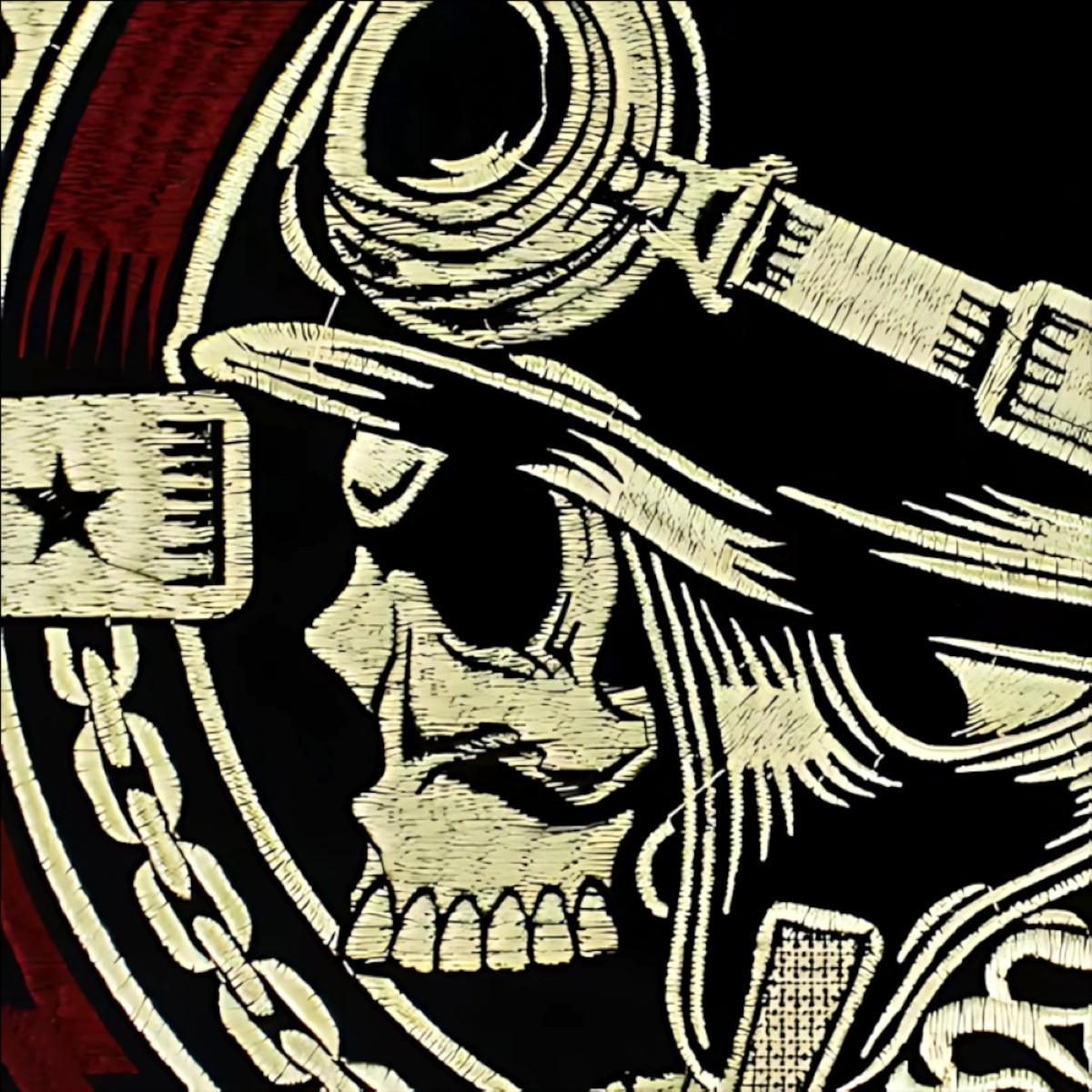 Large Gear Skull Motorcycle Jacket Patch Fine Embroidered Vest Back Patch