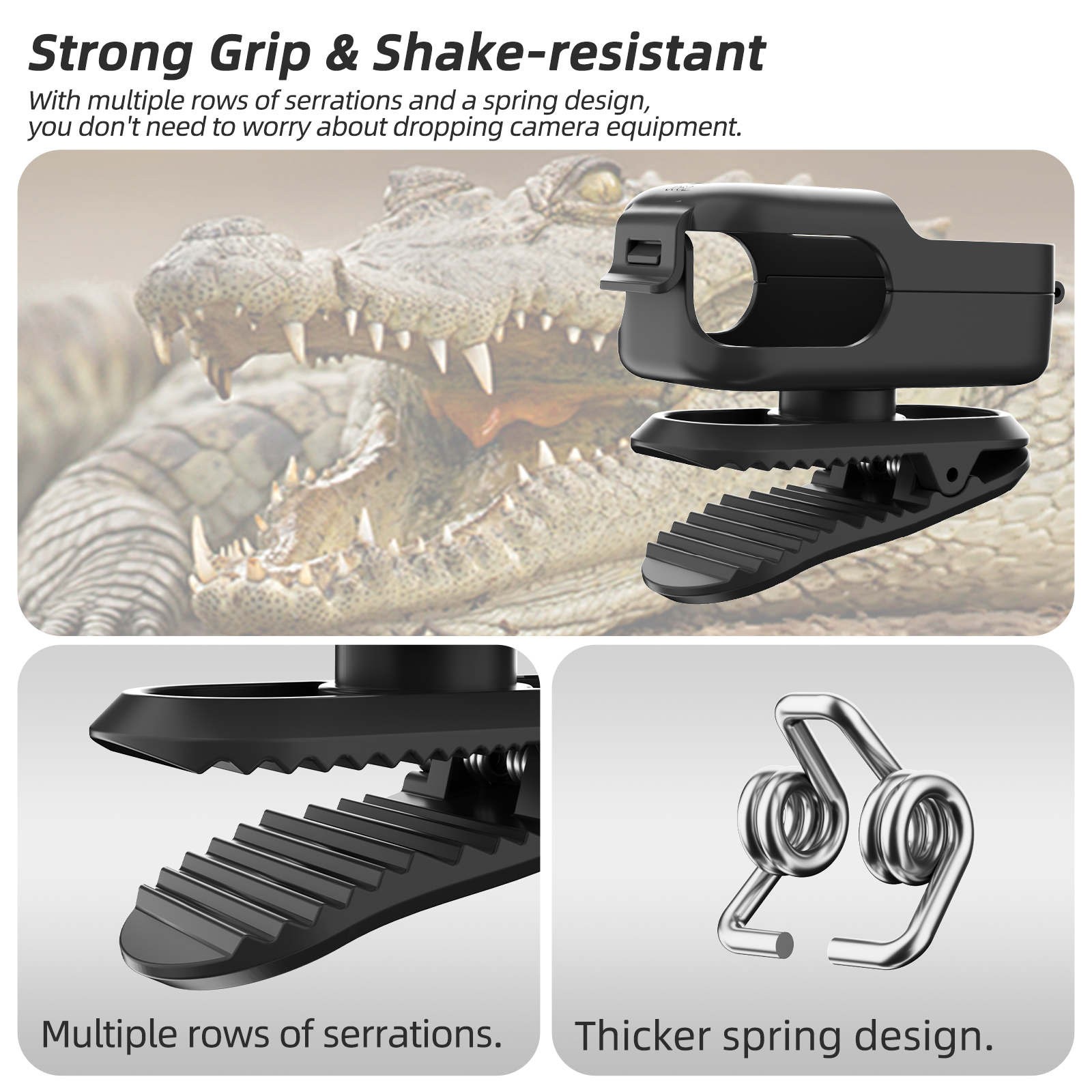 For DJI Osmo Nano Backpack Strap Mount Clip, Professional Grip Shake-Resistant
