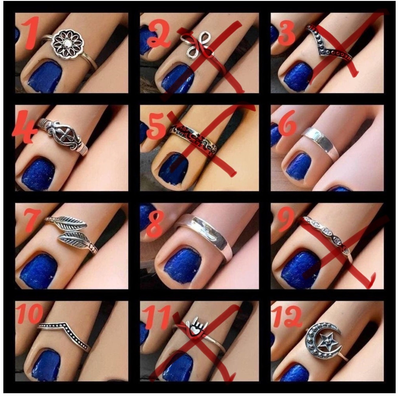 STERLING SILVER TOE RINGS 2 FOR $30.00