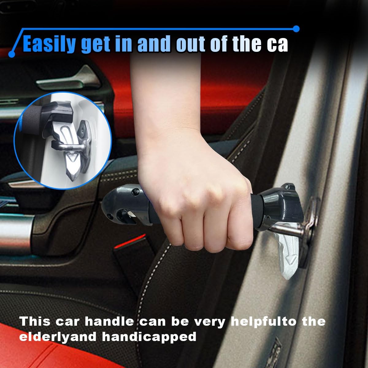 3 in 1 Car Handle Assist for Elderly, Multifunctional Door 1PC, Blue