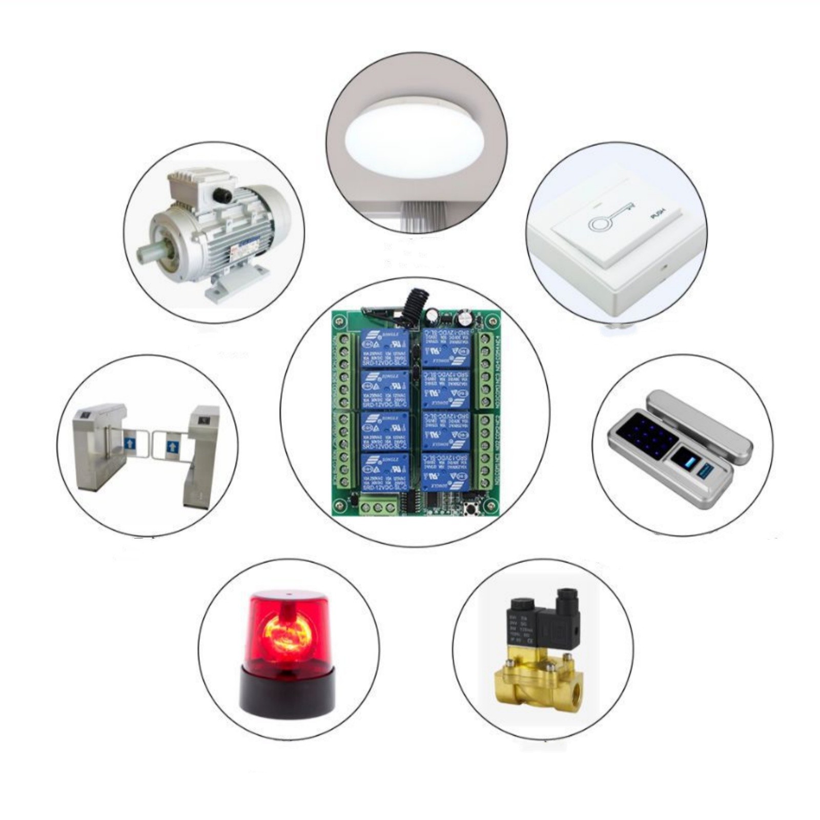 DC12V Relay 433mhz Multi Functional 433mhz 8CH wireless RF Remote Control Switch