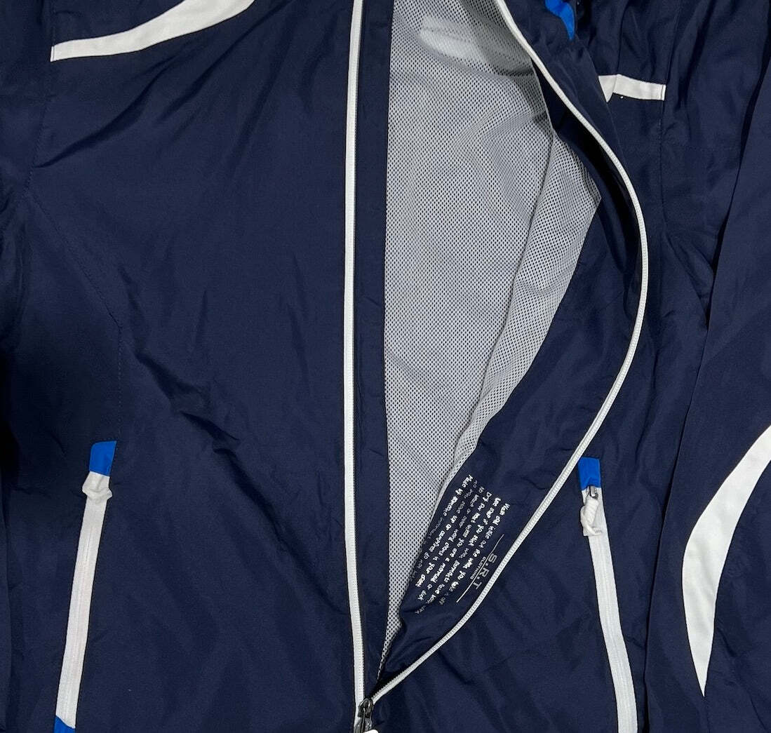 Men's Mesh Lined Windbreaker Roll Up Hood Zipped Pockets US Sizing Small - 3XL