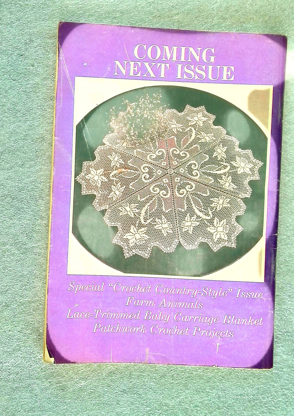 Quick & Easy Crochet Magazine May/June 1987 Patterns Collars Slippers Beach Bag