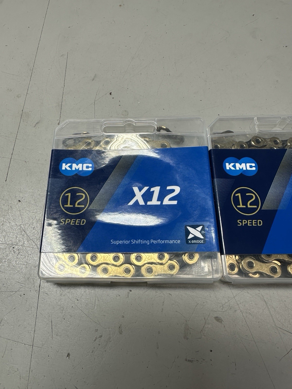 QTY 2 - KMC X12 Chains Gold Ti-N