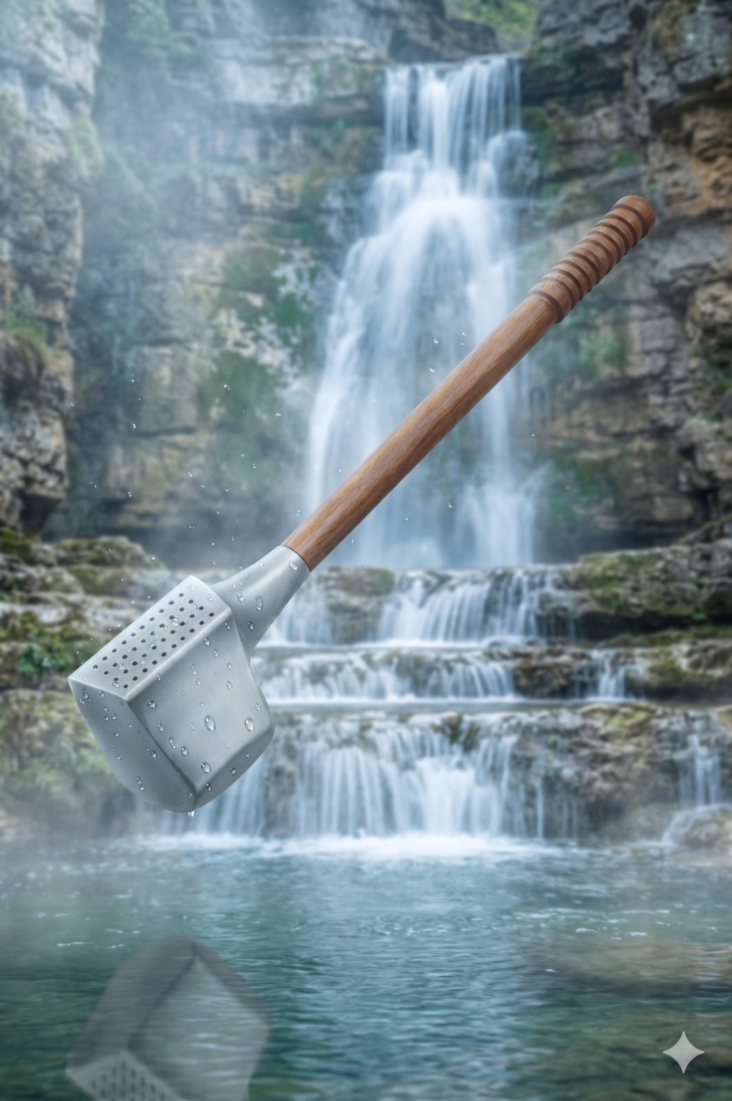 Sauna Ladle rain spoon Mahogni Sipo handmade