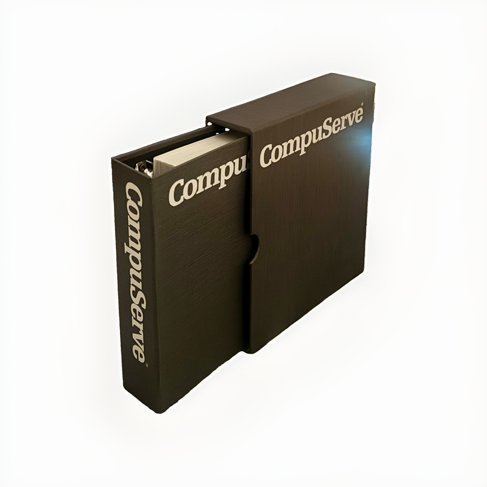 Vintage CompuServe Binder Information Service DOS Computers V1 Guide Set RARE