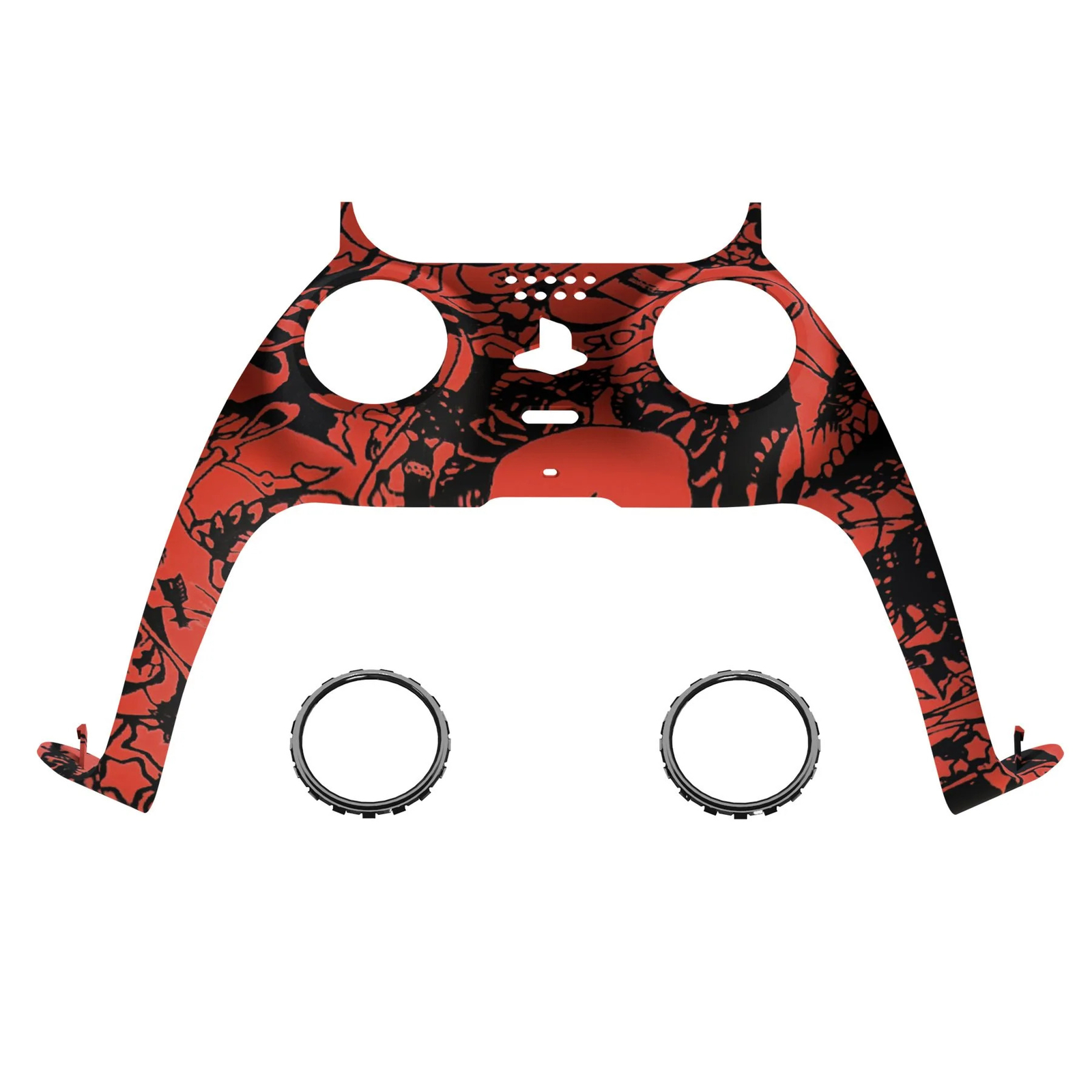 New Replacement Front Trim Shell w/Accent Rings compatible with PS5 Controller