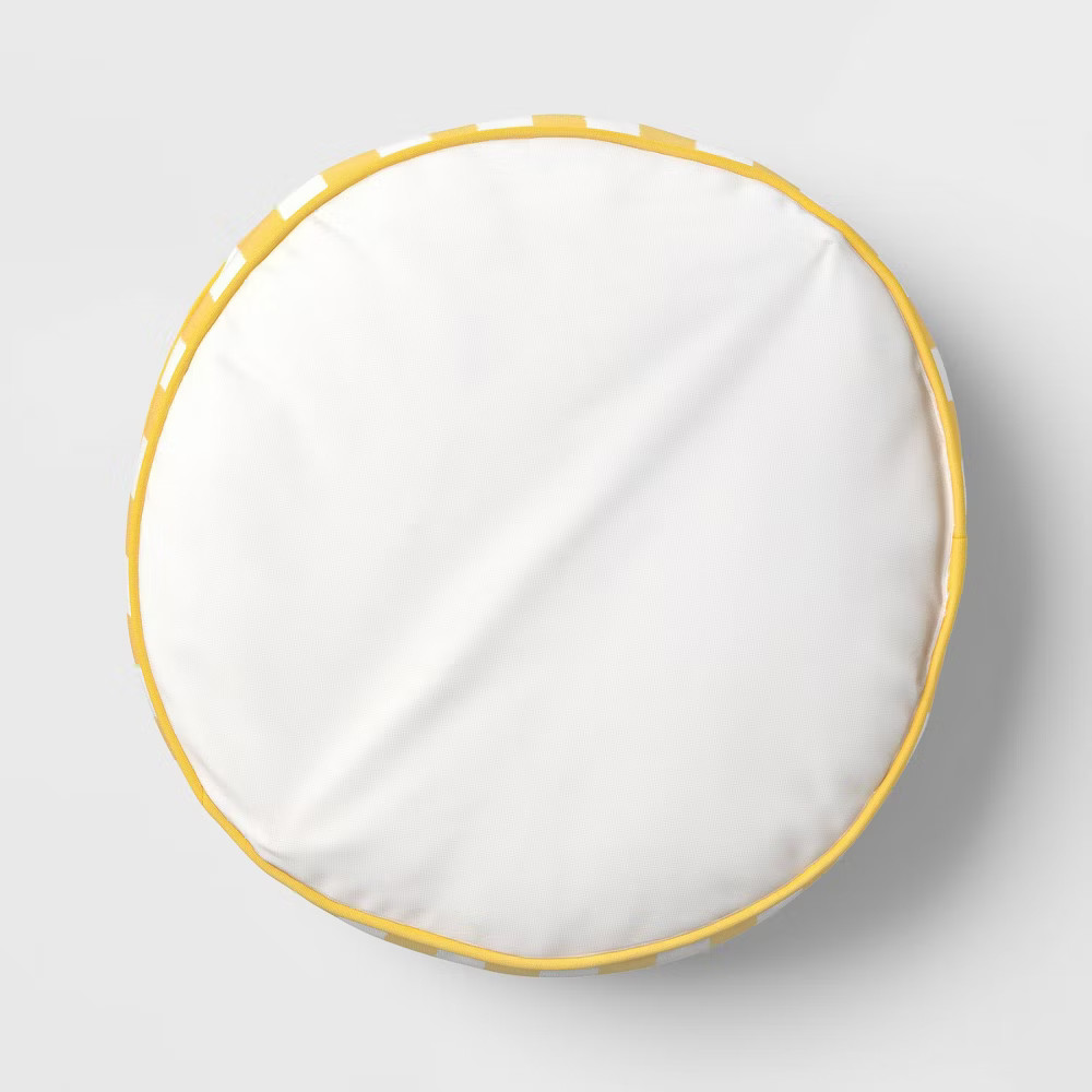 16" Lobster Round Outdoor Throw Pillow Yellow - Threshold