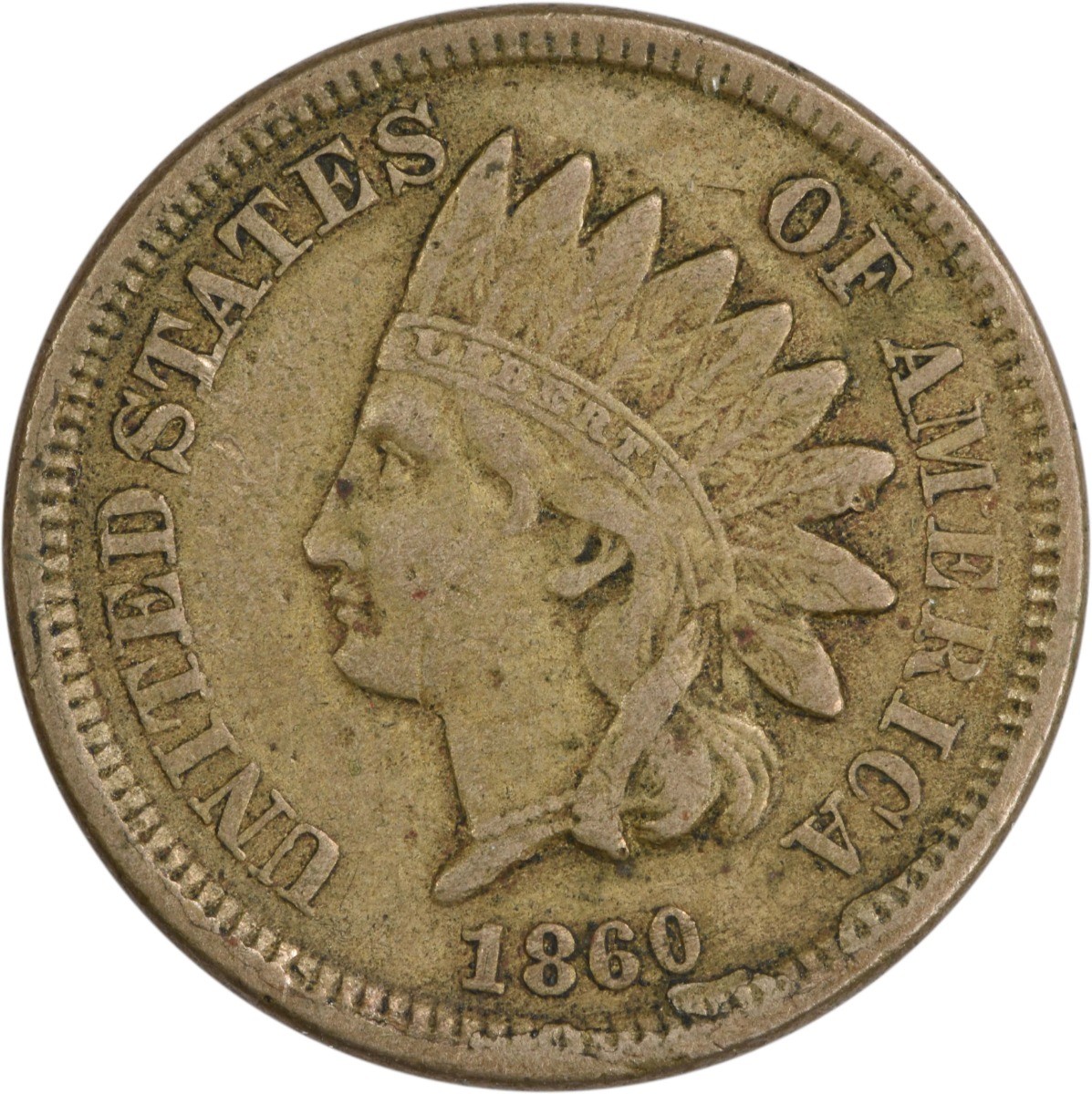 1860 Indian Cent VF Uncertified #936