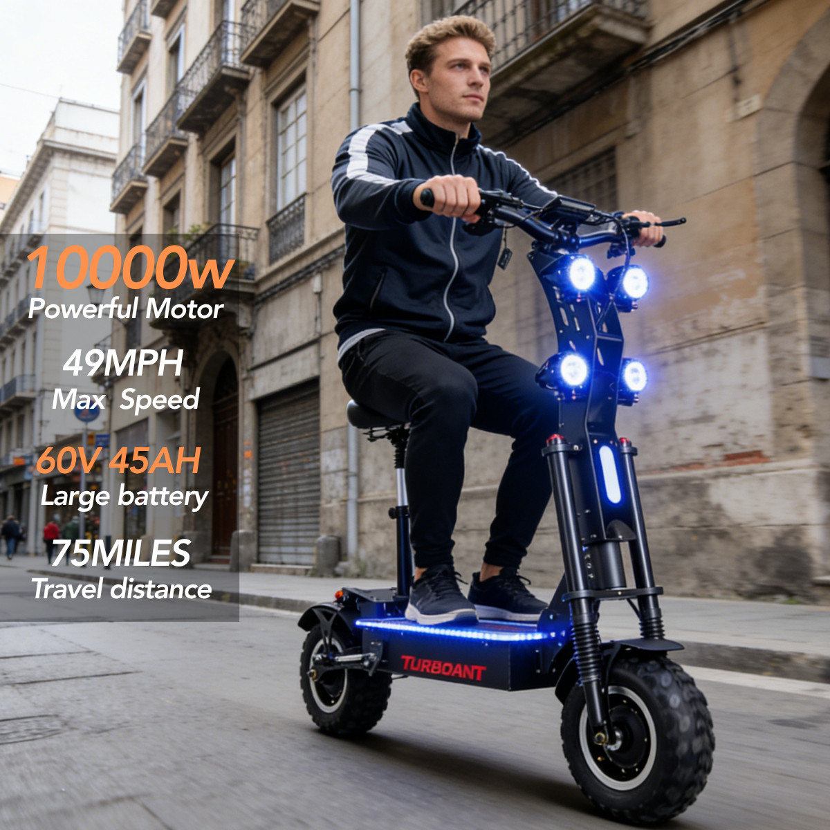 Toursor X14 60V Electric Scooter Dual Motor 10000W 14 Inch Offroad 80KM/H