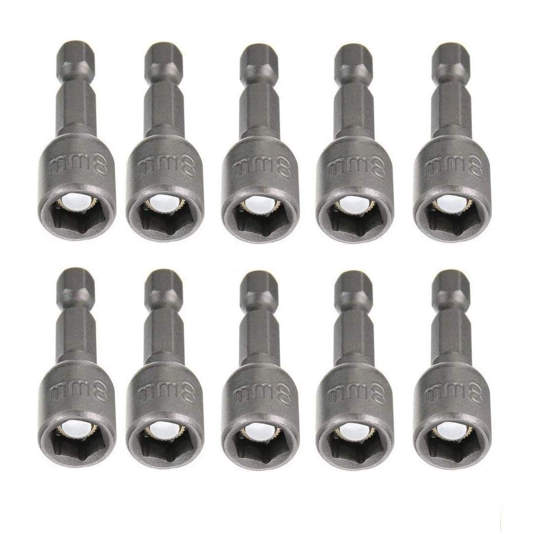 5/16" Nut Driver Drill Bit Set, 10 PCS Hex Magnetic Impact Nut Setter Socket ...