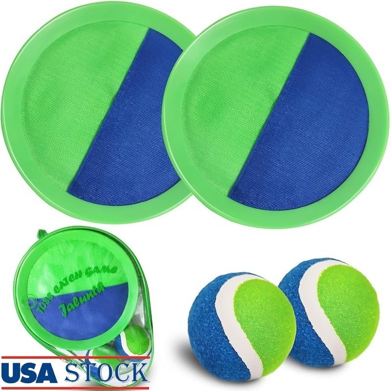 Ball Catch Set Paddle Toys Outdoor Games Kids Adults Beach Backyard Family Fun