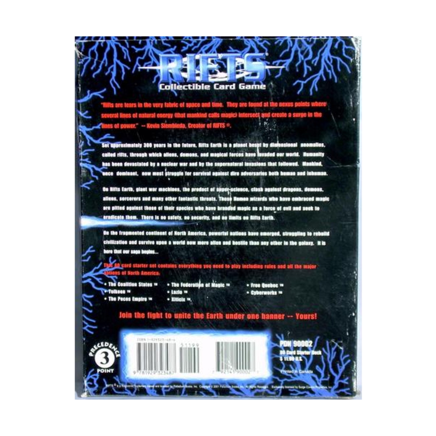 Precedence Pub Rifts CCG Starter Deck VG/Mint