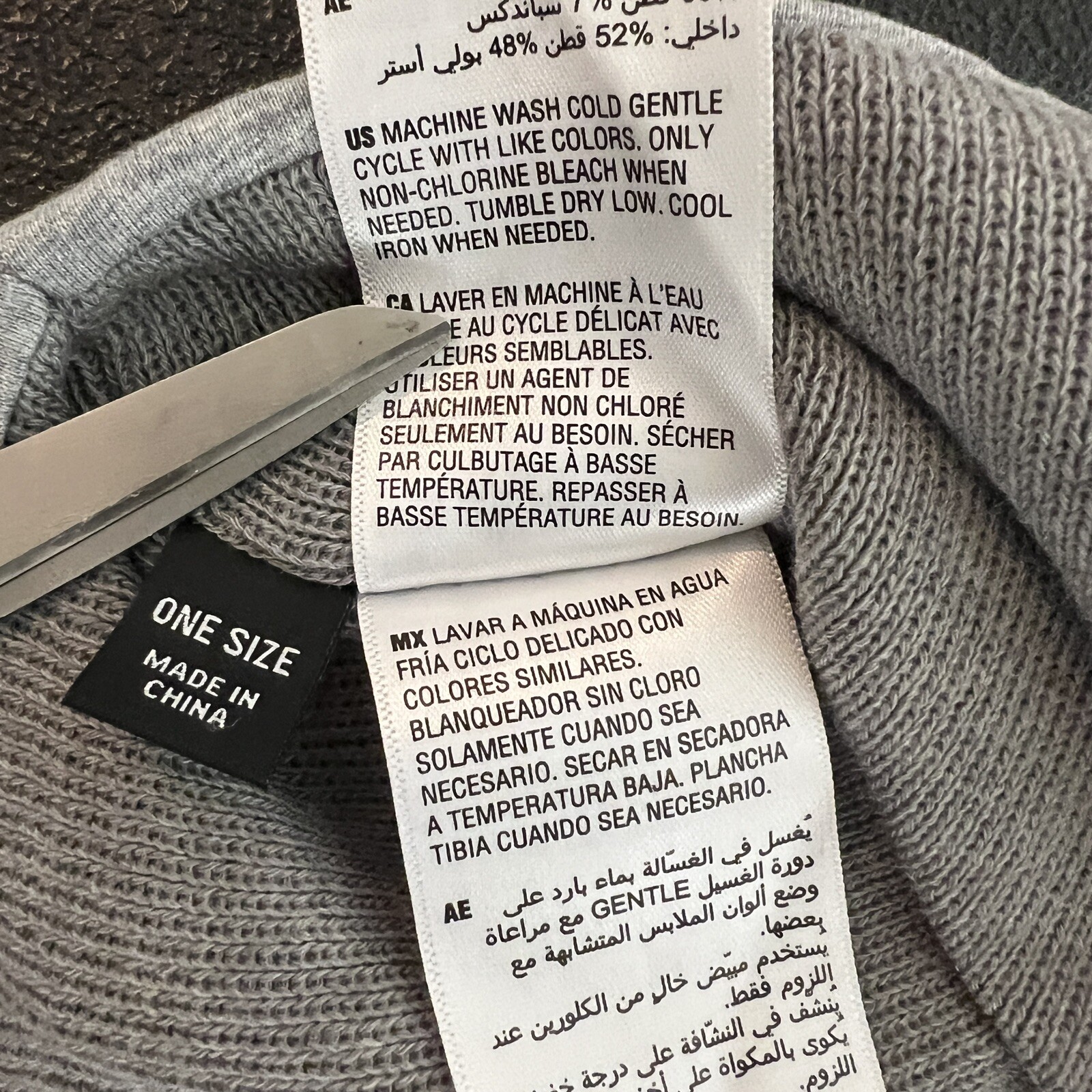 Alfani Heathered Neck Gaiter Gray OSFA