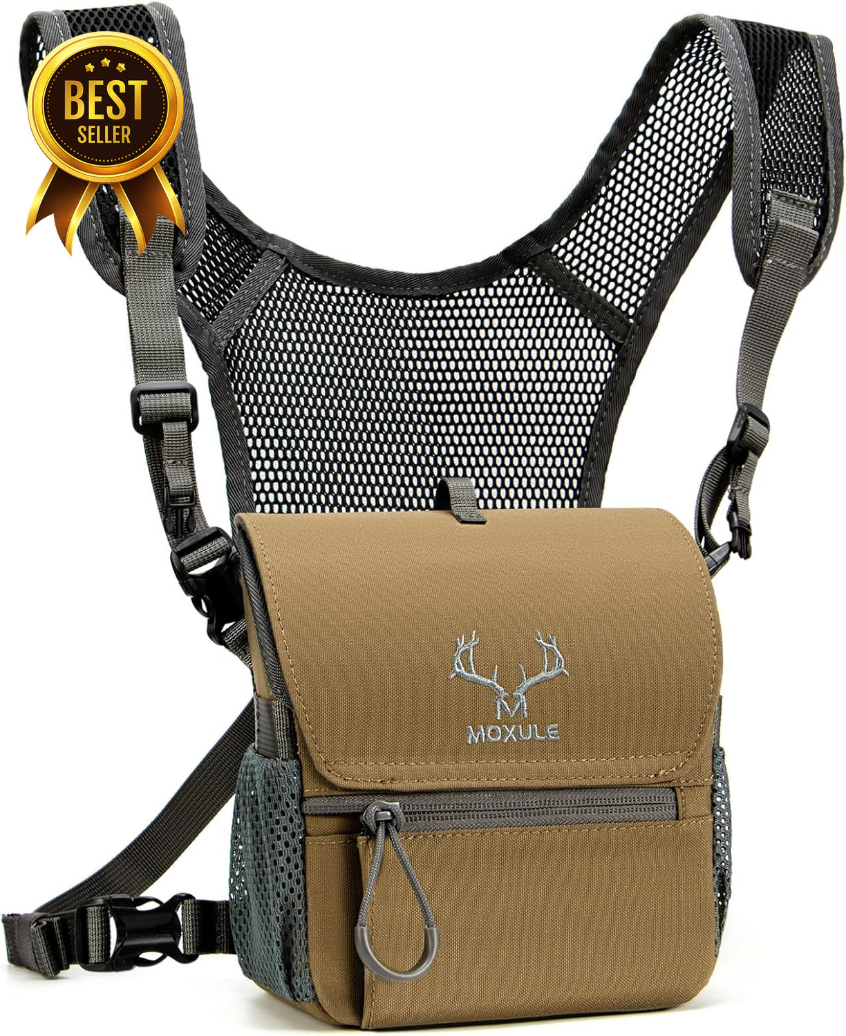 Binocular Harness Chest Pack BINO Lite Bino Case with Magnetic Lid and Rain Cove