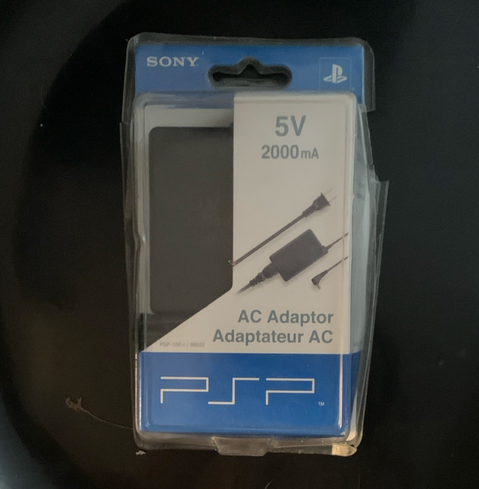 Sony PSP-100U AC Adapter 5V 2000mA Black w/ AC Power Cord 1.5m Wired