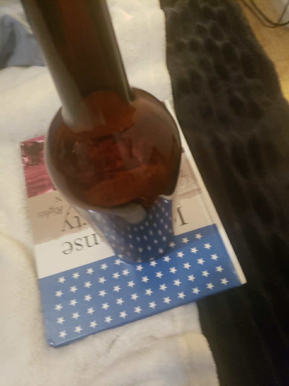 Amber Glass Liquor Bottle
