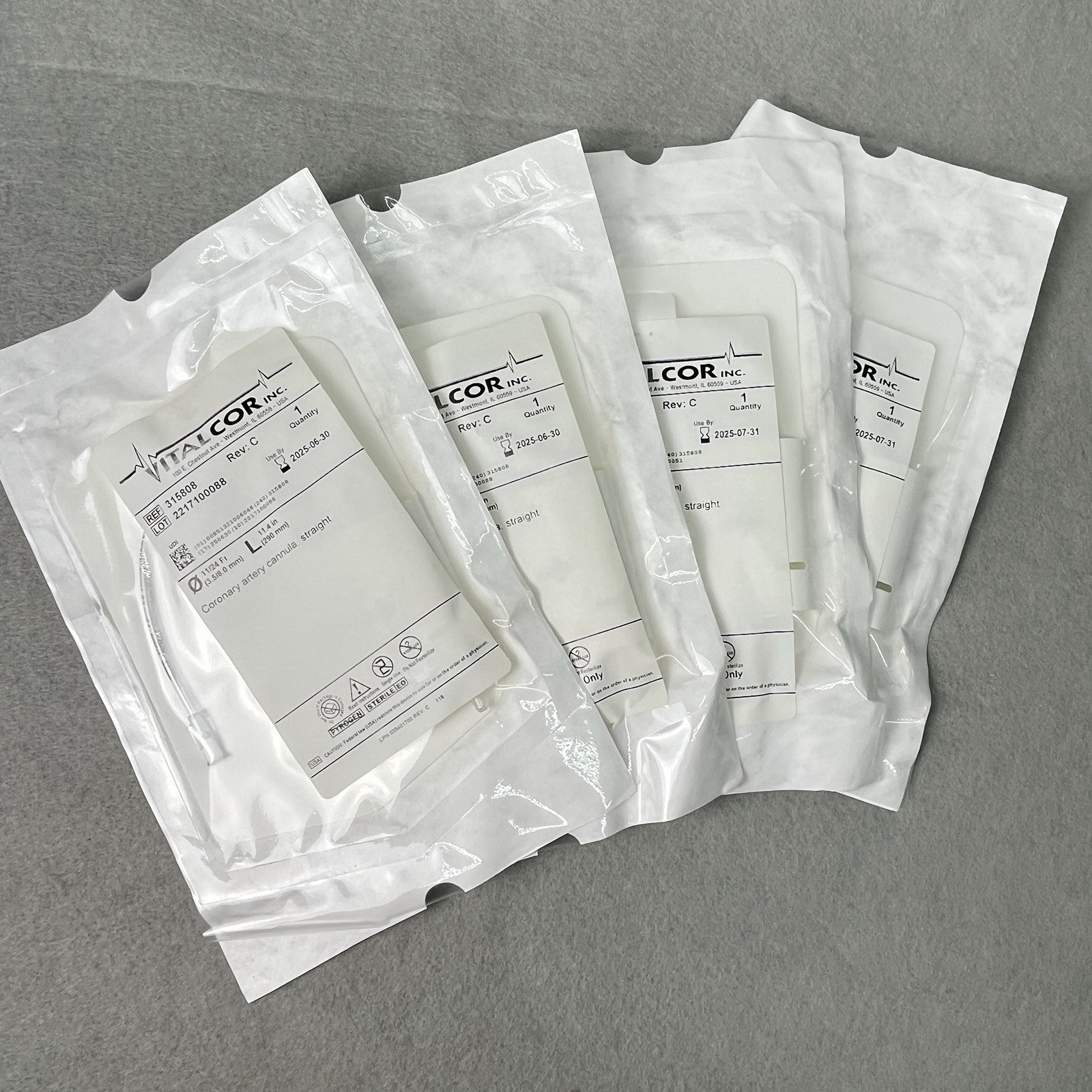 4-PACK Vitalcor Coronary Artery Perfusion Cannula With Balloon 315808 7/2025