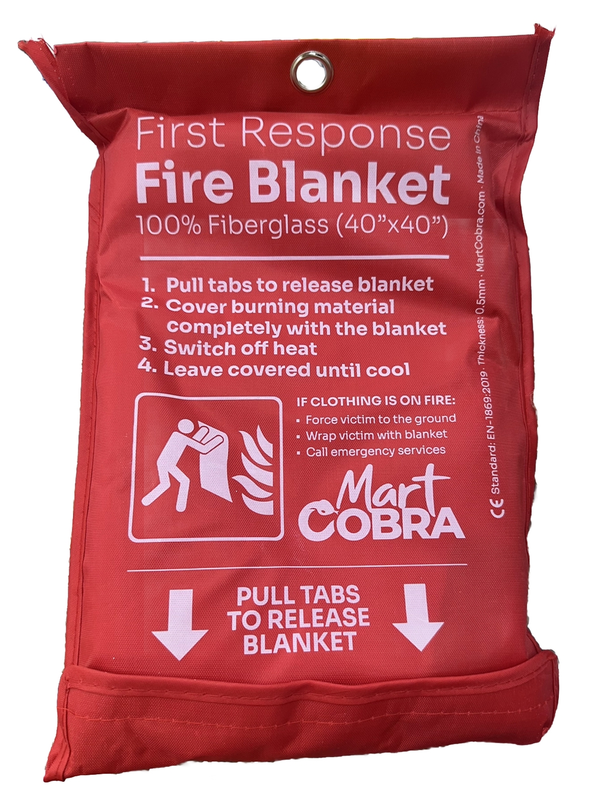 2 PACKS FIRE EXTINGUISHER BLANKET COVER THROW HOME CAMPING GRILL EMERGENCY