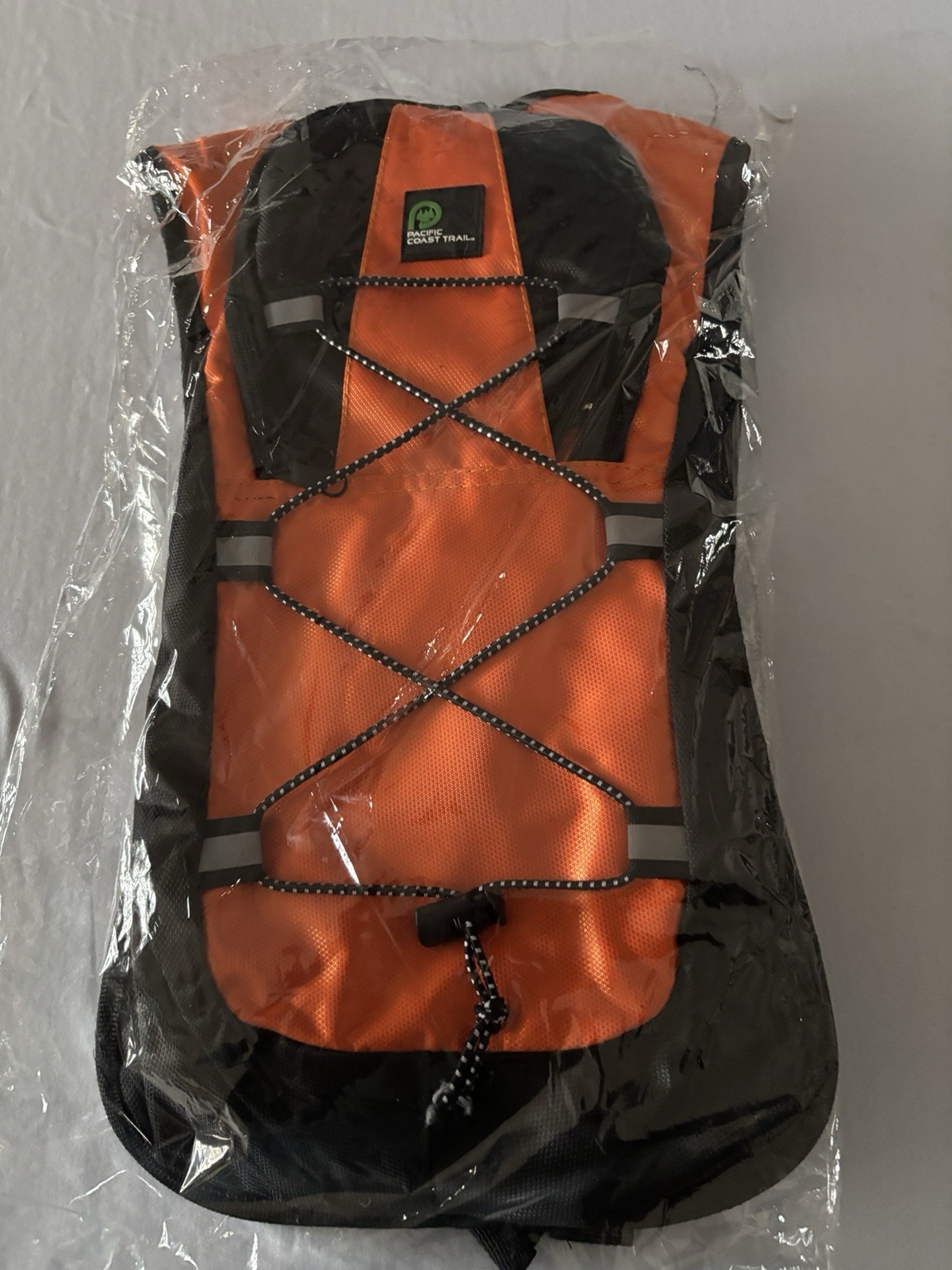 Pacific Coast Trail Hydration Backpack Orange Black w/ Water Bladder NEW