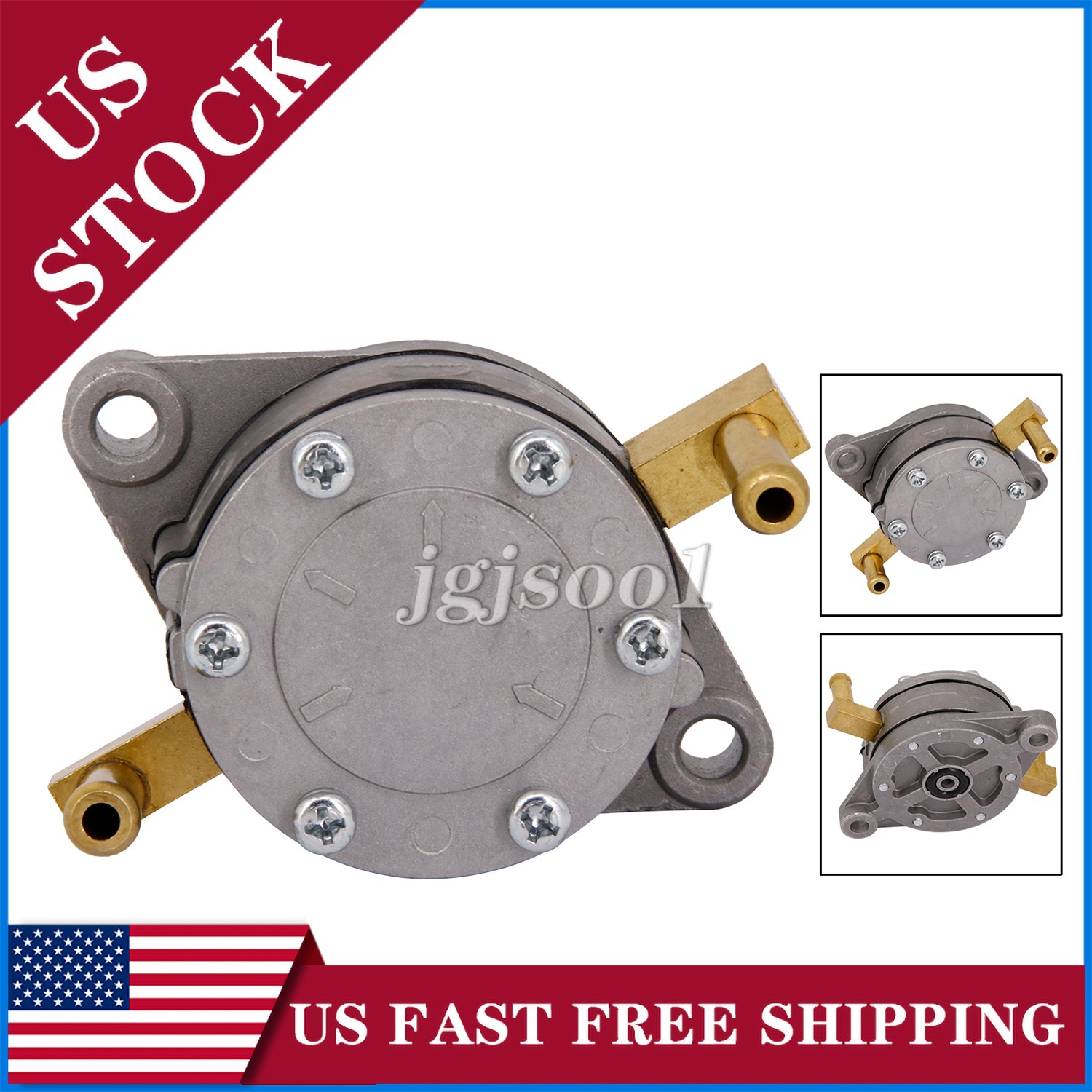 24233G1 Fuel Pump Fits EZGO 2-Cycle Gas Golf Cart 1989-1990 1/2 Replace 24233-G1