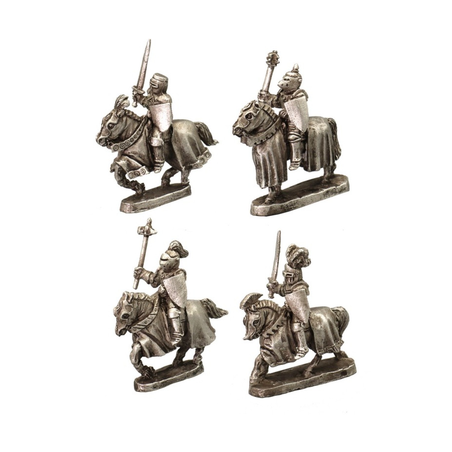 Mirliton Mirliton Fantasy Mounted Knights w/Short Weapons Pack New