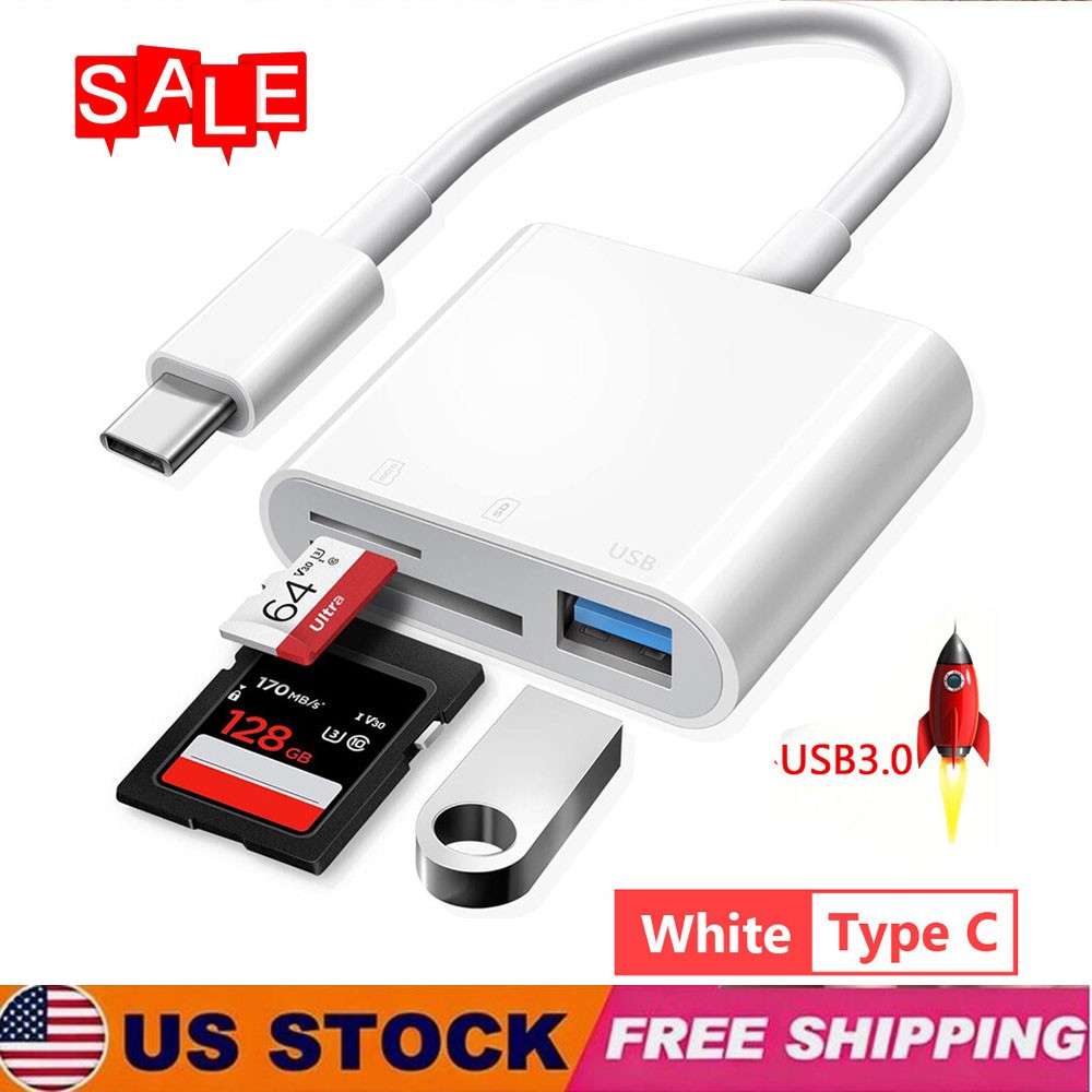USB-C SD/TF Card Reader for iPhone 15 iPad Mac Laptop, High-Speed Data Transfer⚡