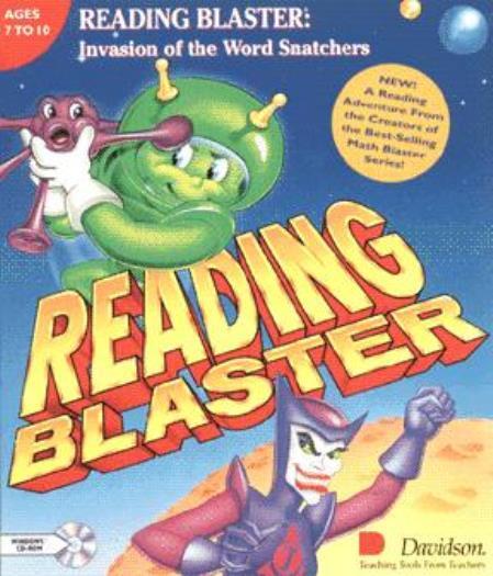 Reading Blaster: Invasion Of The Word Snatchers PC CD learn phonics spell game!
