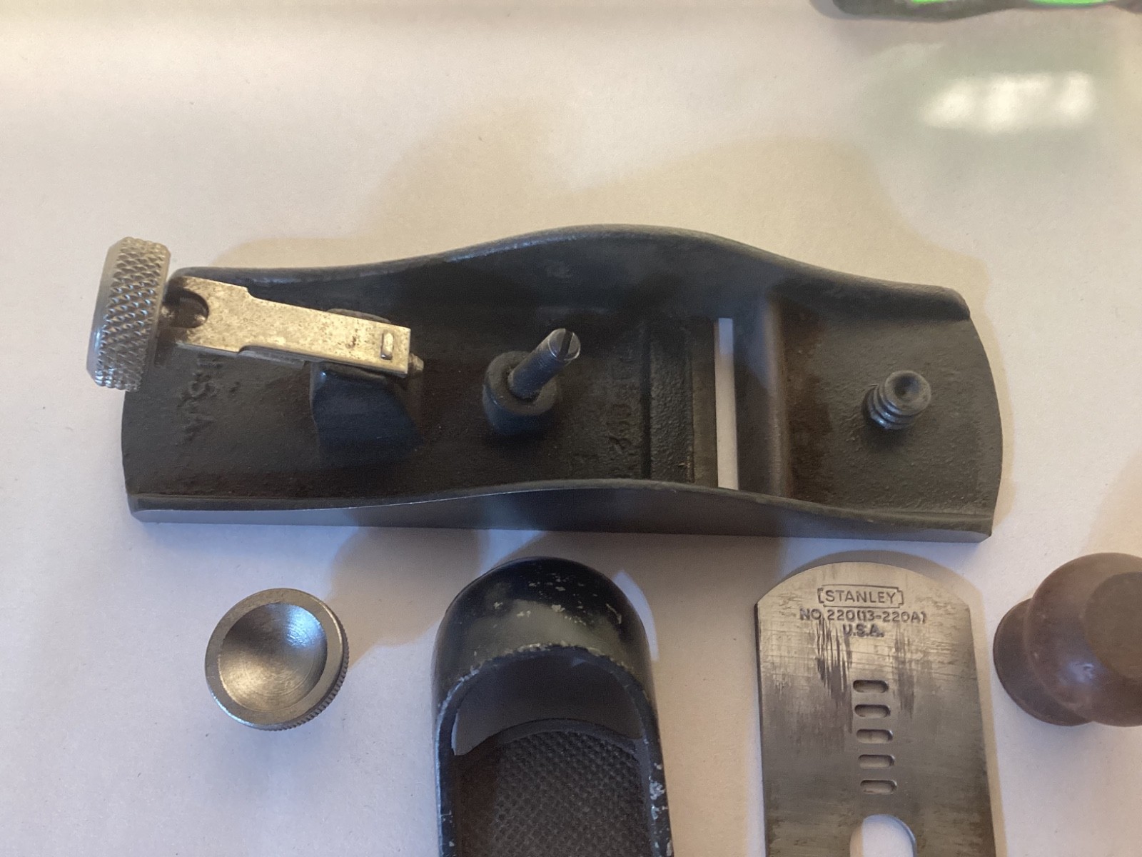 Vintage Stanley #220 block plane carpenter hand tool