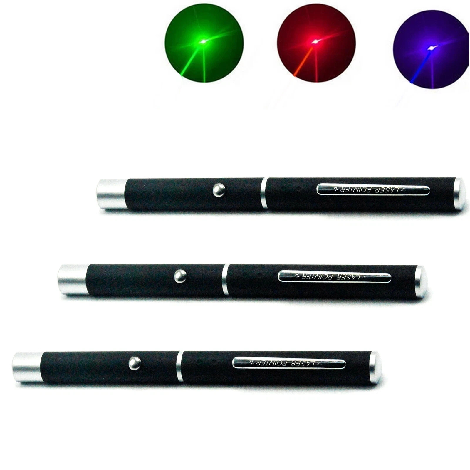 3 Portable Lasers in One Set 532nm+635nm+450nm GREEN RED BULE Laser Module