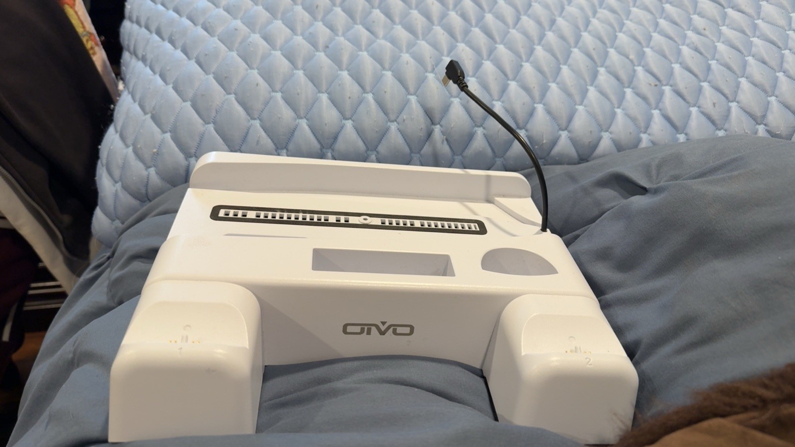PS5 cooling stand, with charging station for controllers, and game holders
