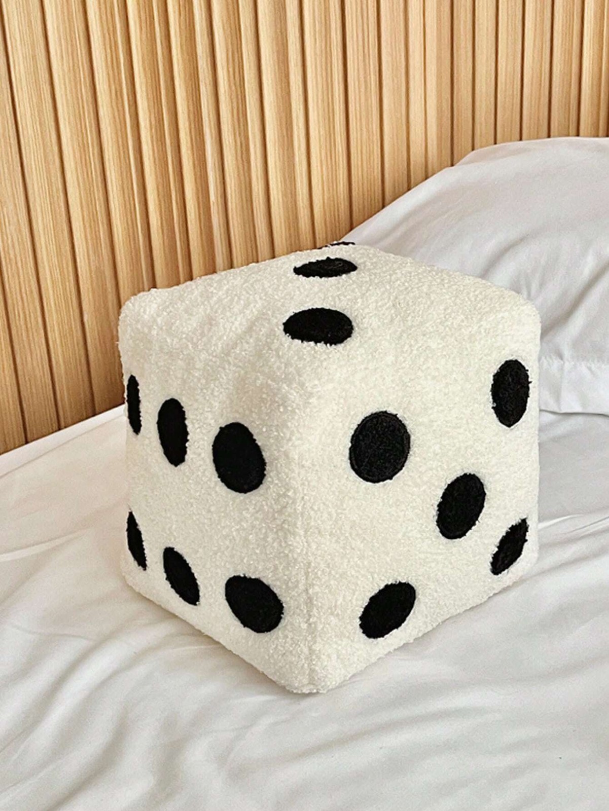 1Pc Dice Shaped Decorative Pillow, Comfortable & Fun Simulated Dice Design,
