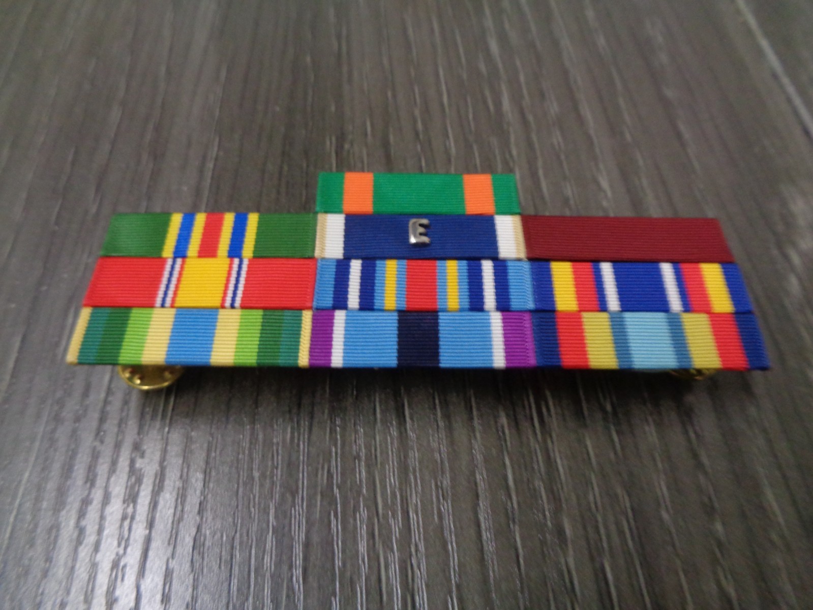USN 10 ENLISTED  Ribbon Bar - Service -made in USA- used  BAR   ULTRA THINS