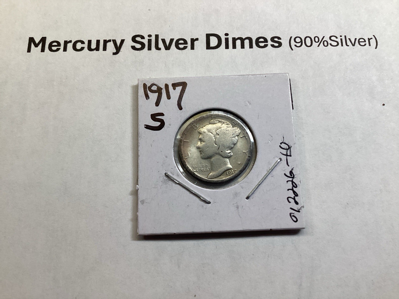 1927 Mercury 90% Silver Dime from Philadelphia Mint 012226 05e