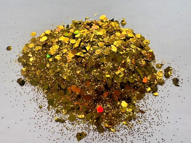 Carol of the Bells Custom Glitter Mix Gold Green Red Resin Crafts