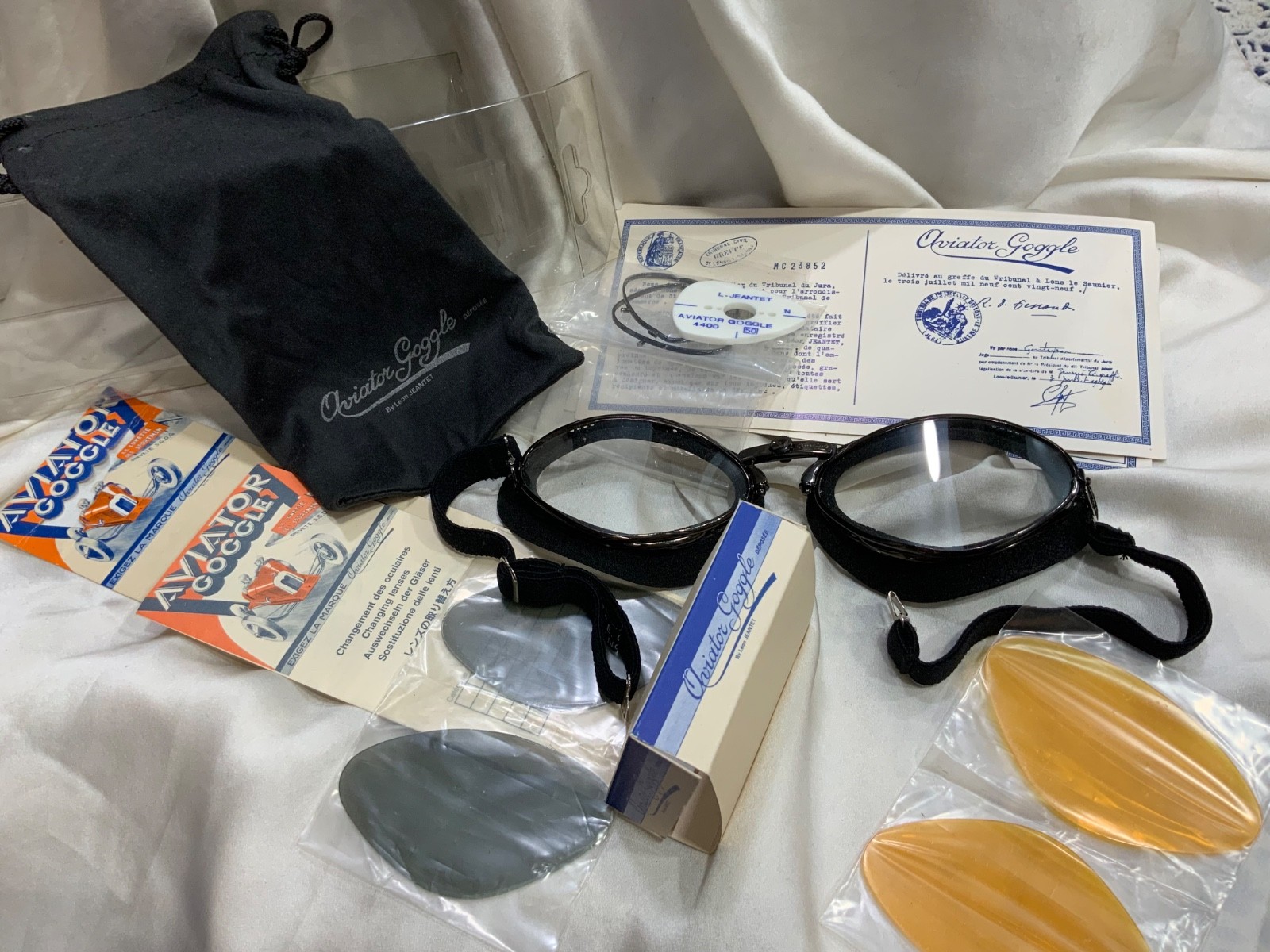 Goggles Leon Jeantet 4400 Goggles Vintage Pilot & Gentleman Driver France 1990s