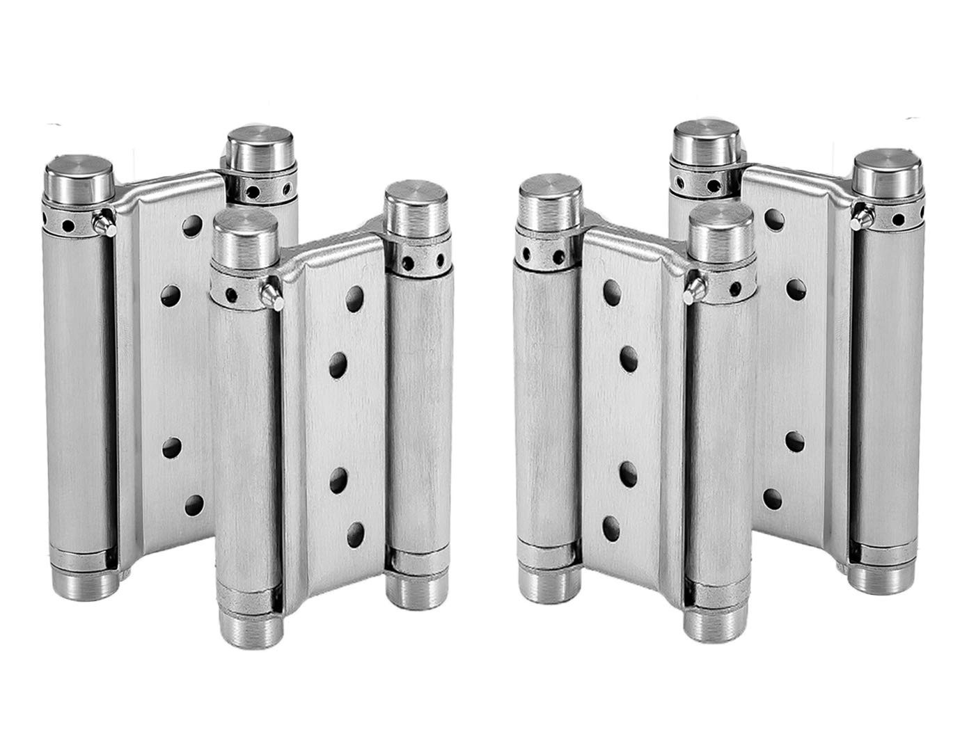 4 PCS 5 Inch Heavy Duty Stainless Steel Cafe Saloon Door Swing Spring Hinges
