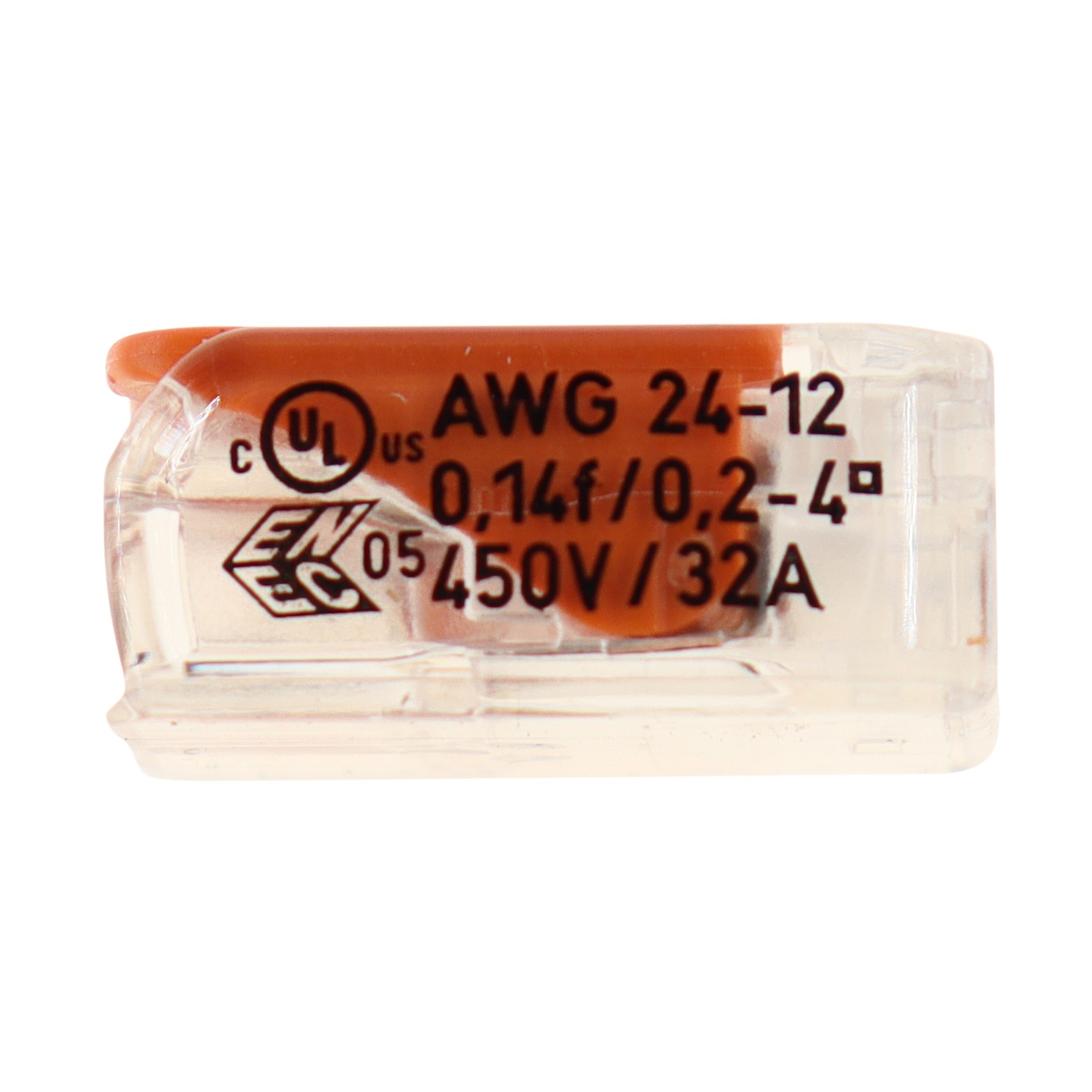 WAGO 221-412 LEVER-NUTS 2-Conductor Compact Wire Connectors (100-Pack)