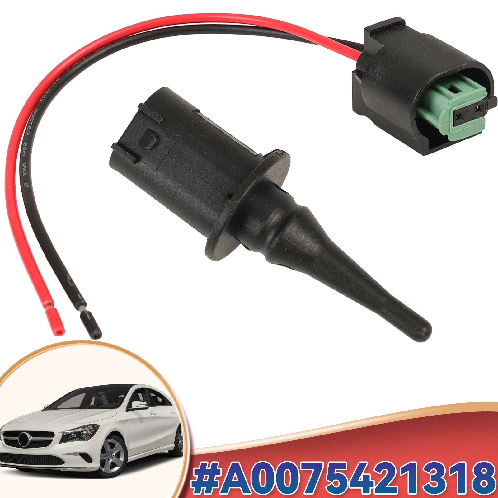 Outside Ambient Air Temperature Sensor Plug Pigtail For Mercedes C E S Smart SL