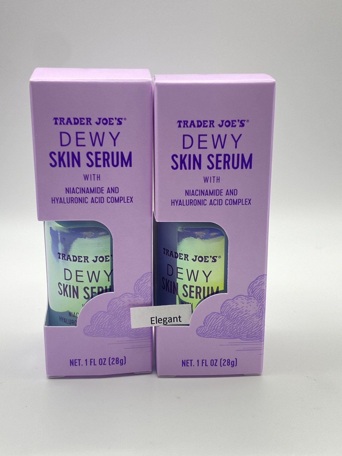 2 Packs Trader Joe's DEWY Skin Serum with Niacinamide & Hyaluronic Acid 1 fl oz