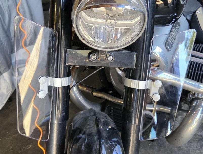 Wind Air Deflector BMW R18 Front Fork Large Clear Or Smoke